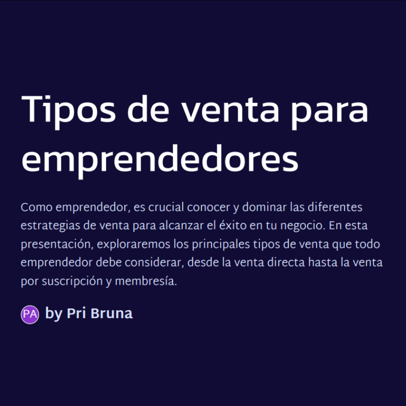 e-book | Tipos De Ventas Para Emprendedores