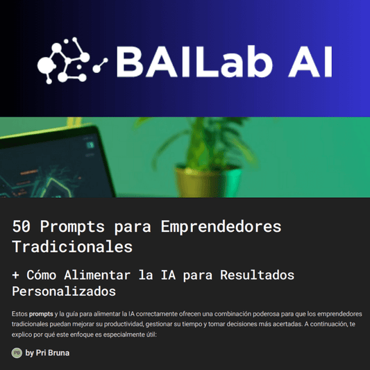 E-book Secreto | 50 Prompts para Emprendedores Tradicionales