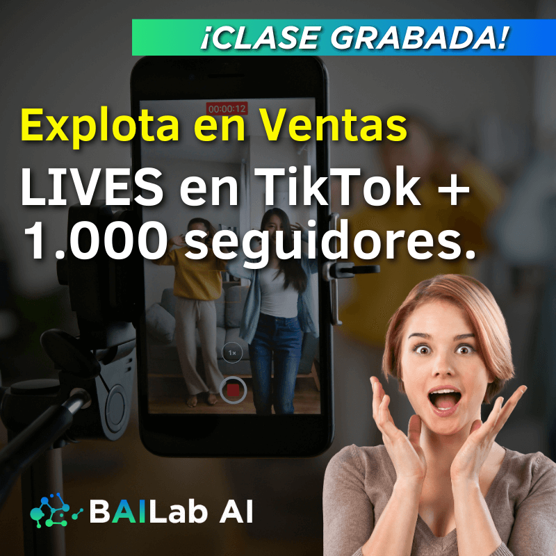 Masterclass Online | Explota en ventas - Lives en TikTok + 1000 seguidores