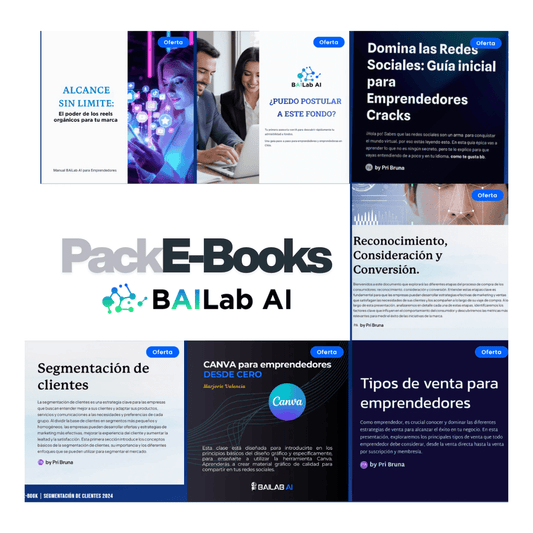 📦 Pack E-Books BAiLab AI – Estrategias clave para tu emprendimiento